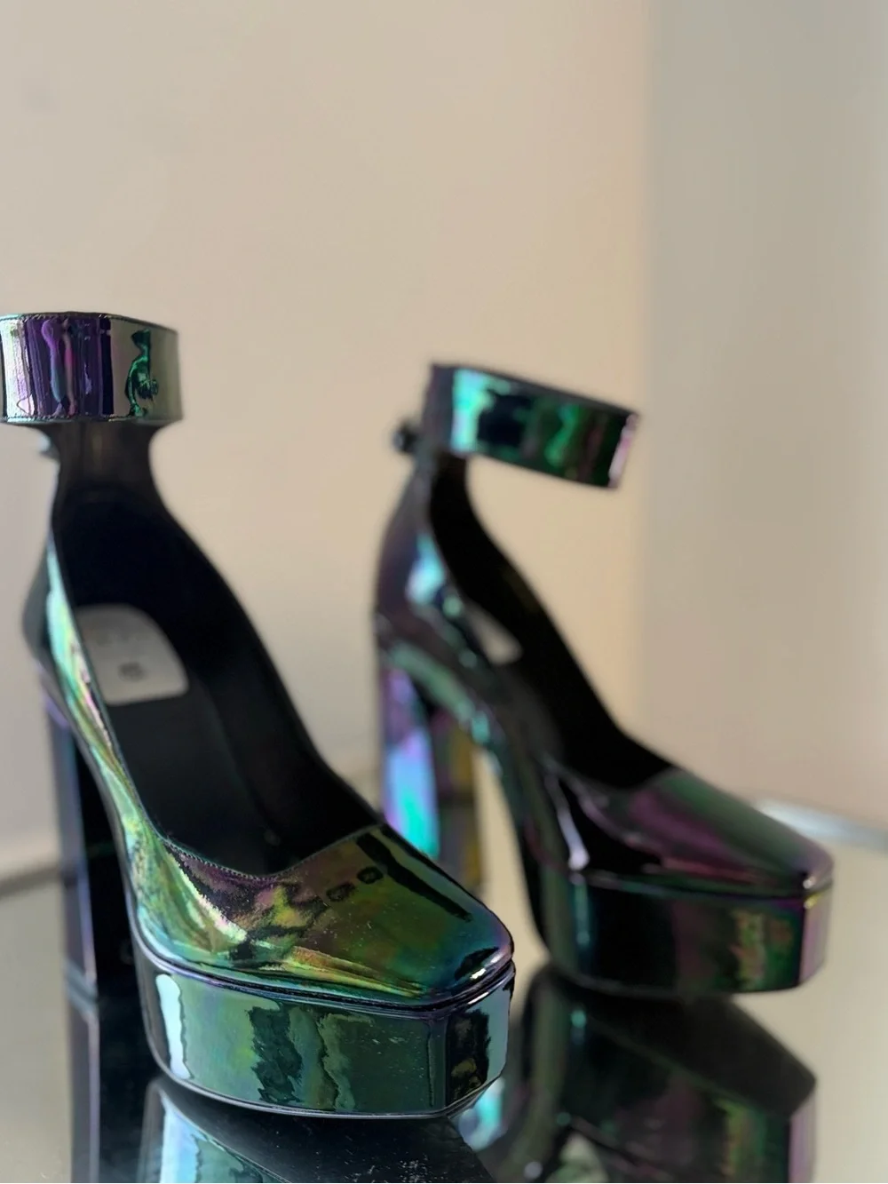 Jimmy Choo Sailor Moon Iridescent Luna Platform 140 leather heeled pumps 35